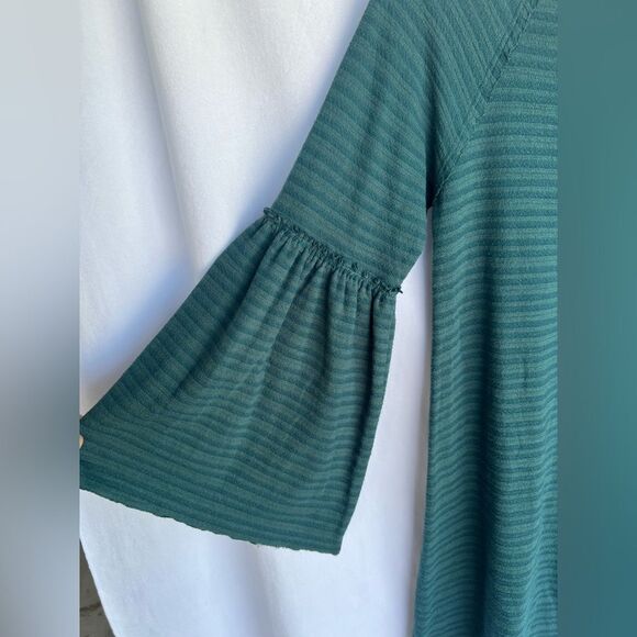 Abercrombie and Fitch Fall Dress with Bell Sleeves Blue Green size M - Picture 4 of 5